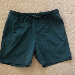 Lands' End Men's Teal Swim Trunks